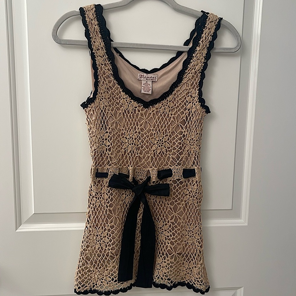 CROCHET Y2K Camisole Top/Lined